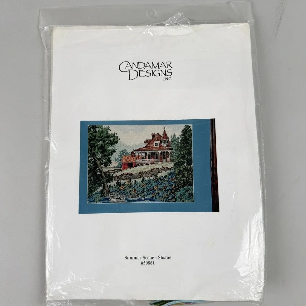 Candamar‎ Designs Cross Stitch Kit Summer Scene Sloane #50861 NEW OLD STOCK